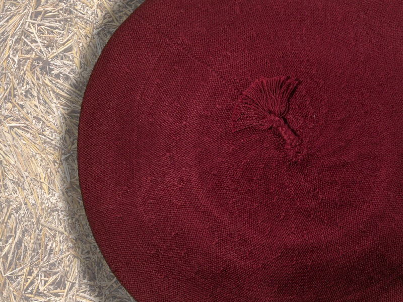 Boina Vasca Hilo, Plato 30 Cm,  Bordo
