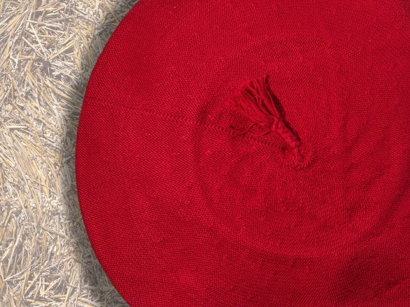 Boina Vasca Hilo, Plato 30 Cm, Rojo